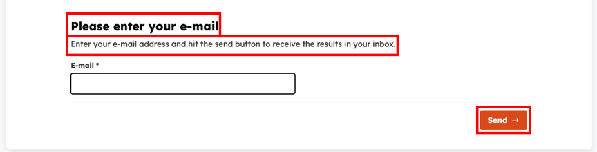 Result email result box