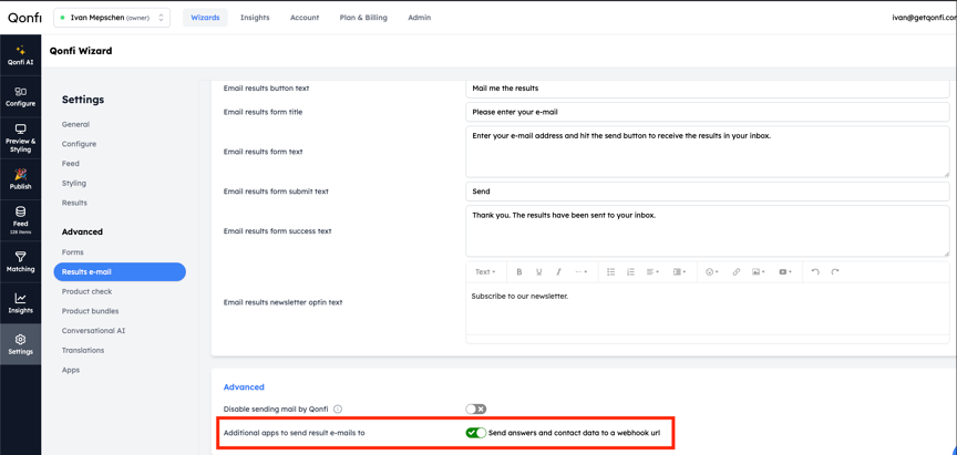 Documentation_Resultsmail_Webhook
