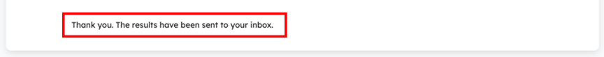 Result email response